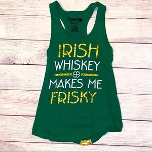 Irish whiskey makes me frisky tank